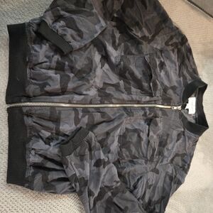 American Eagle Outfitters Black and Gray Jacket